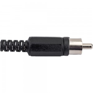 Разъем RCA штекер Pro Legend пластик на кабель, черный, PL2146