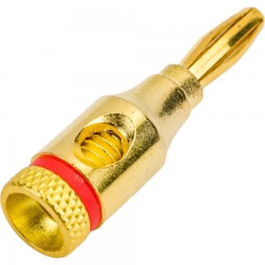 Разъем BANANA штекер Pro Legend металл на кабель диаметром до 10.0мм, Gold, PL2236