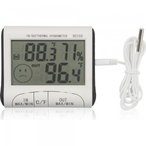 Электронный термометр-гигрометр с выносным датчиком Pro Legend PL6116