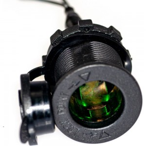 Разъем прикуривателя в авто Pro Legend врезной, 12-24 В, LED, зеленая подсветка PL9377