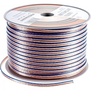 Акустический кабель 2х2.50 кв.мм, прозрачный, 100м PROCONNECT BLUELINE 01-6208-6