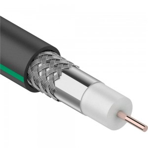 Коаксиальный кабель PROconnect SAT 703 B, Cu/Al/Al, 75%, 75 Ом, бухта 100м, черный OUTDOOR 01-2436-1