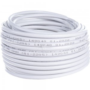 Коаксиальный кабель PROCONNECT RG-6U, 75 Ом, CCS/Al/Al, 48%, бухта 20 м, белый 01-2205-20