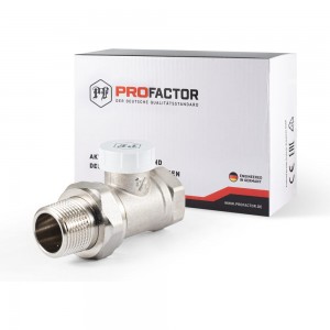 Прямый настроечный клапан радиатора PROFACTOR PF RVS 377 