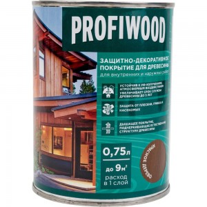 Защитно-декоративное покрытие для древесины PROFIWOOD (красное дерево; 0.75 л; 0.7 кг) 72627