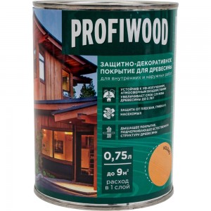 Защитно-декоративное покрытие для древесины PROFIWOOD (орегон; 0.75 л; 0.7 кг) 72621