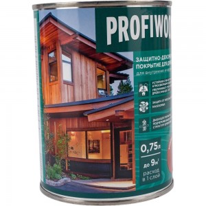 Защитно-декоративное покрытие для древесины PROFIWOOD (рябина; 0.75 л; 0.7 кг) 72625