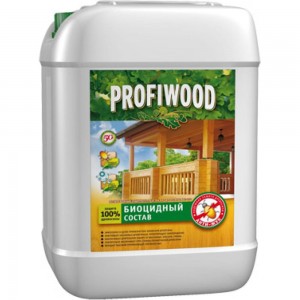 Водный раствор защитного средства для древесины PROFIWOOD ФБС255 (ГОСТ 2881596; 10 кг) 6775