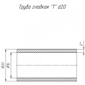 Гладкая труба Промрукав ПНД 3-х метровая 20т черная 2,0мм PR14.0101