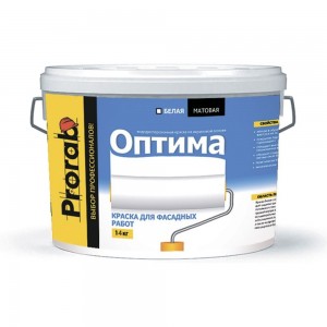 Краска для фасадных работ PRORAB ОПТИМА в/д 14 кг / 11 л POF-140/110