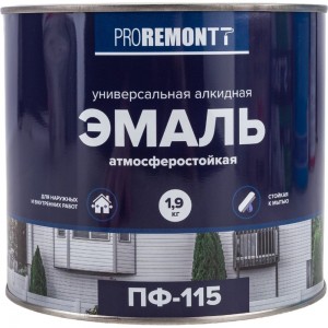 Эмаль PROREMONTT ПФ-115 желтая, 1.9 кг Лк-00004461