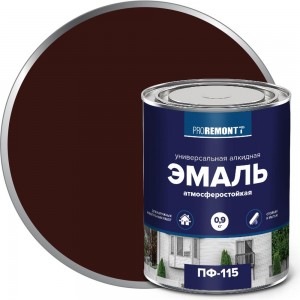 Эмаль PROREMONTT ПФ-115 шоколадно-коричневая, 0.9 кг Лк-00005603