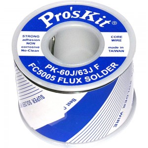 Припой PK-60J08F 0.8 мм, 0.25 кг, Sn60/Pb40 (FC5005 флюс безотм. RMA) ProsKit С00040225