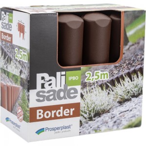 Бордюр для сада, коричневый Prosperplast Palisada border IPBO-R222