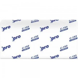 Бумажное полотенце Protissue листовое 1-сл 250 лист/уп 210x230 мм v-сложения белое Г-С193