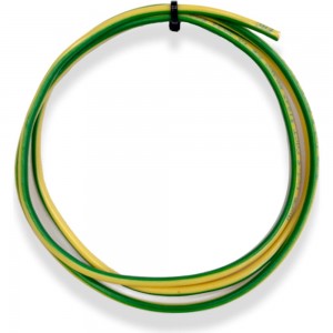 Электрический провод ПУГВ ПРОВОДНИК 1x6 мм2 зелено-желтый, 10м OZ250768L10