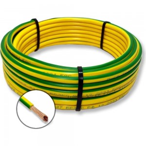 Электрический провод ПРОВОДНИК пугв 1x16 мм2 зелено-желтый, 20м OZ250721L20