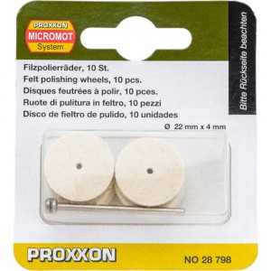 Насадки полировальные из войлока (10 шт; 22 мм) Proxxon PR- 28798