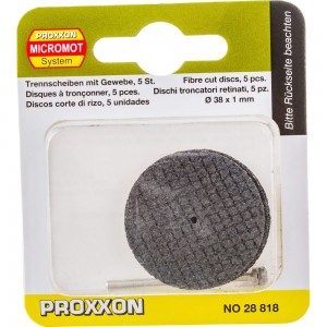 Диски армированные отрезные 5 шт с дискодержателем Proxxon PR- 28818