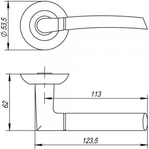 Раздельная ручка Punto ARDEA TL SG/GP-4 33031