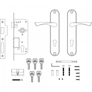 Врезной цилиндровый замок PUNTO KIT P90 4585/3 CRONA AB бронза 41723