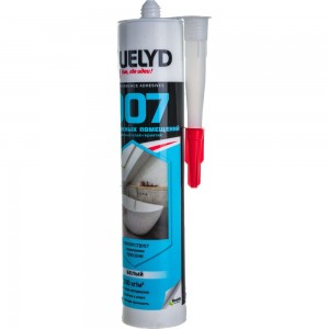 Клей-герметик для влажных помещений Quelyd 007 белый 400 г 202301102