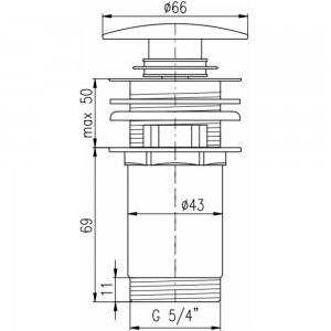 Водослив для умывальника RavSlezak MD0484CMAT 