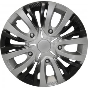 Колпак колеса REDMARK Лион R14, микс, черный, пружина, 2 шт. RM11410