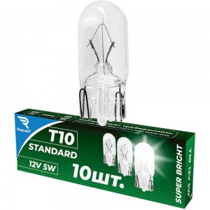 Лампа накаливания Rekzit T10, 12V5W, Standard 90350