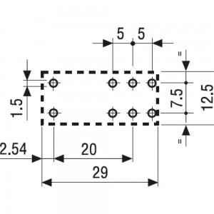 Низкопрофильное герметичное реле Релеон 2 перекидных контакта 8А;= 24В DC; RP352902400