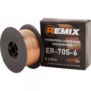 Проволока сварочная омедненная (0.8 мм; 1 кг) REMIX PROV01