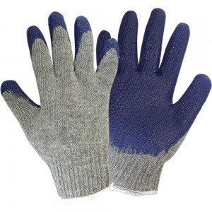 Трикотажные утепленные перчатки РемоКолор с плотным латексным обливом 24-2-108