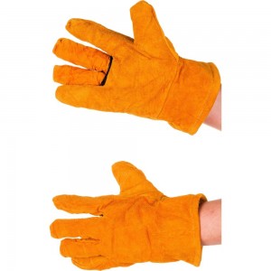 Спилковые утепленные искусственным мехом перчатки РемоКолор 24-2-119