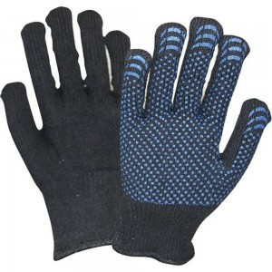 Трикотажные полушерстяные перчатки с ПВХ-покрытием РемоКолор 24-2-112