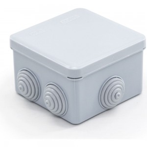 Разветвительные коробка РемоКолор для наружного монтажа, с крышкой, из полипропилена, 7 вводов, 80x80x40мм, IP54, (шт.) 89-0-185