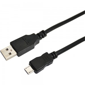Шнур REXANT micro USB male - USB-A male 1.8M черный 18-1164-2