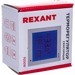 Терморегулятор сенсорный с автоматическим программированием R200W, белый Rexant 51-0573