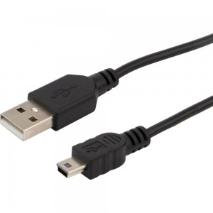Кабель REXANT USB mini USB длинный штекер 1М черный 18-4402