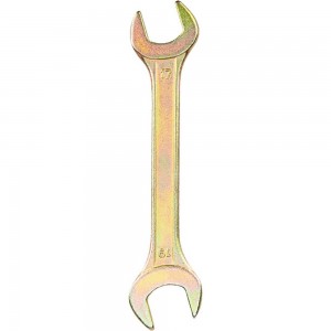 Гаечный рожковый ключ желтый цинк REXANT 17х19 мм 12-5830-2