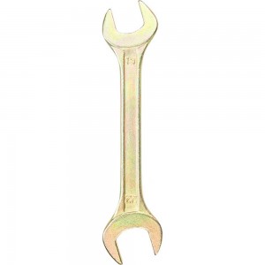 Гаечный рожковый ключ желтый цинк REXANT 19х22 мм 12-5831-2