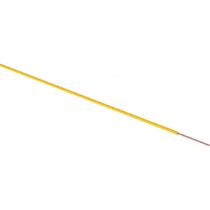 Провод ПГВА REXANT 1х1.00 кв.мм, желтый, бухта 100 м 01-6522