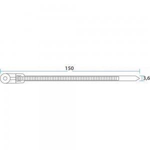 Хомут под винт REXANT nylon 3.6x150 мм 100 шт черная 07-0155
