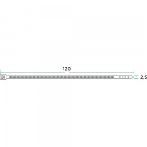 Хомут REXANT nylon 120x2.5 мм 100 шт белый 07-0120