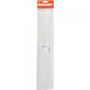 Хомут REXANT nylon 400x4.8 мм 25 шт белый 07-0400-25