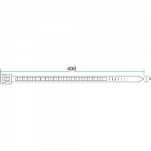 Хомут REXANT nylon 400x5.0 мм 100 шт белый 07-0400