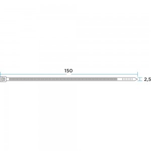 Хомут REXANT nylon 150x3.0 мм 100 шт черный 07-0151