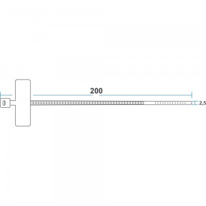 Хомут под маркер REXANT nylon 200 мм 100 шт белый 07-0206