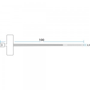 Хомут под маркер REXANT nylon 100 мм 100 шт белый 07-0106