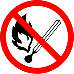 Табличка REXANT Запрещается пользоваться открытым огнем и курить, d-180мм 56-0056-2