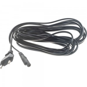 Сетевой шнур REXANT вилка - евроразъем C7, кабель 2x0,5 кв.мм, длина 5 метров 11-1106